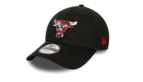New Era New Era Chicago Bulls NBA Infill Black 9FORTY Adjustable Cap