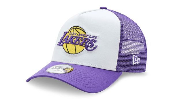 New Era New Era LA Lakers Team Colour Purple A-Frame Trucker Cap