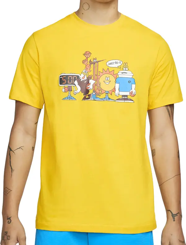 Nike Nike Basketball T-Shirt Мъже - Тениски Nike - Жълт - DN3003-709-L - Size: L