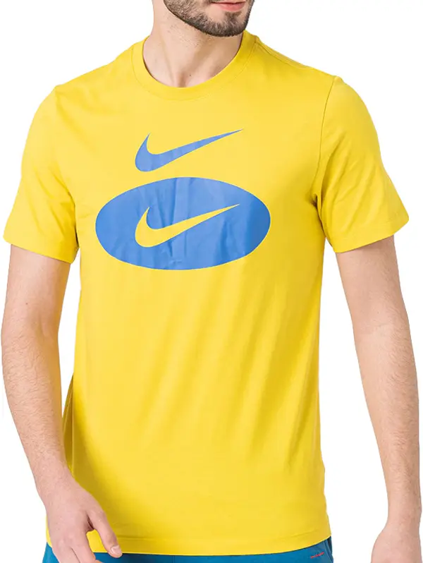 Nike Nike Nsw Swoosh Oval T-Shirt Мъже - Тениски Nike - Жълт - DM6343-709-S - Size: S