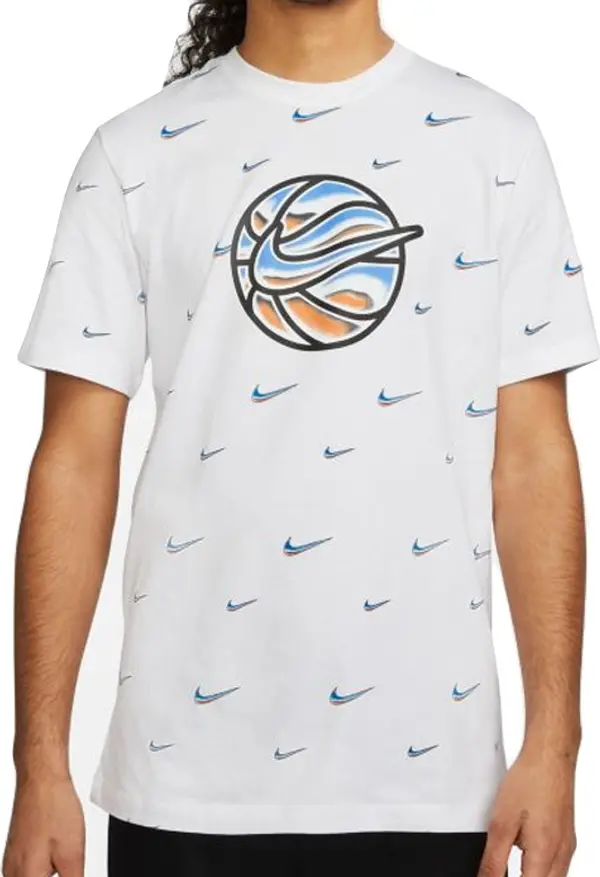 Nike Nike Swoosh Ball T-shirt Мъже - Тениски Nike - Бял - DO2250-100-L - Size: L