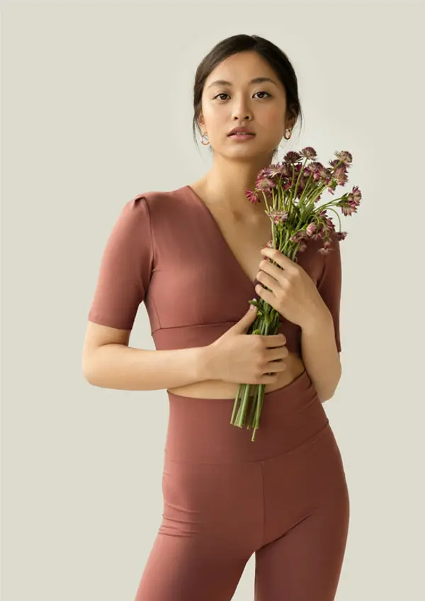 Norba Clothing Norba Barre Top Rosewood Жени - Тениски Norba Clothing - Розов - NRB-BT-3-r-L - Size: L