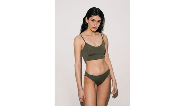 Norba Clothing Norba Split Swim Top Green