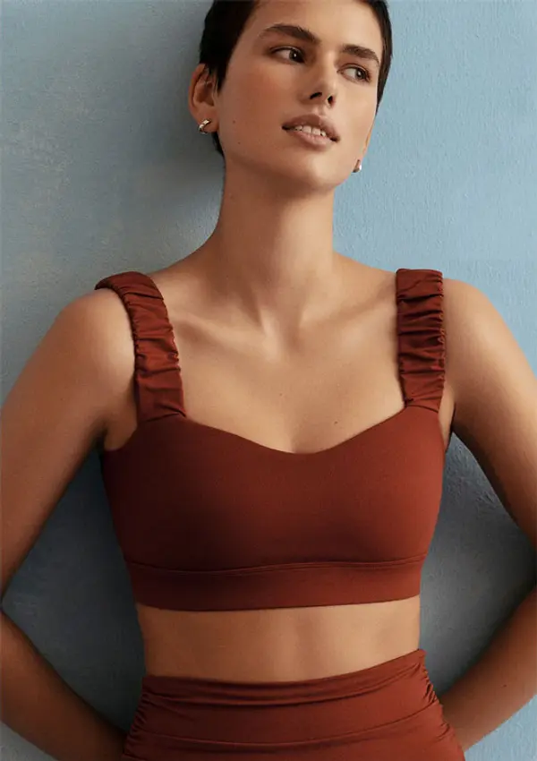Norba Clothing Norba Ruffle Wave Bra Sienna Жени - Бельо Norba Clothing - Кафяв - NRB-RWB-SN-M - Size: M