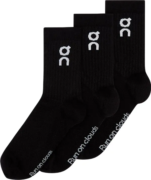 On On Logo Sock High 3P Unisex - Чорапи On - Черен - 2UF10310553-XS - Size: XS