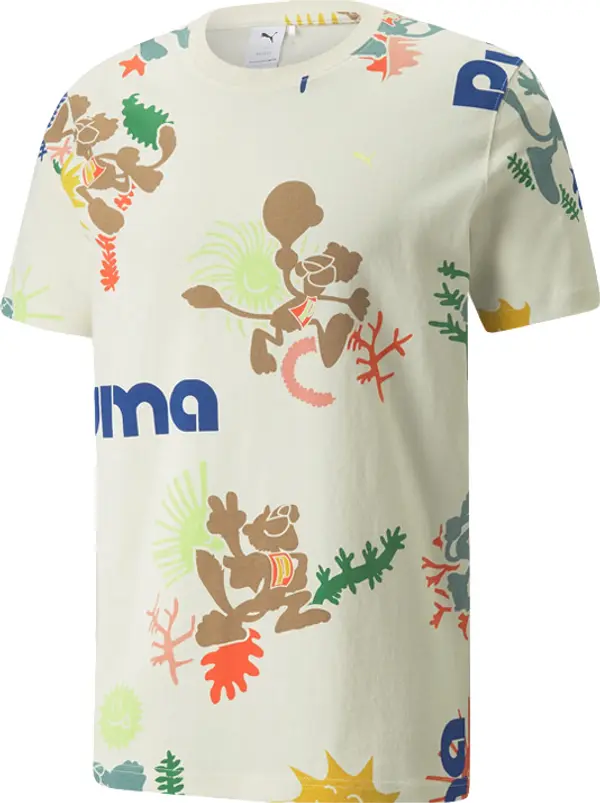 Puma Puma Adventure Planet Printed Men's Tee Мъже - Тениски Puma - Бял - 533487_65-M - Size: M