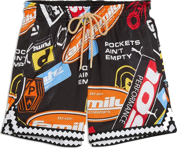 Puma Puma PUMA X FAST & FURIOUS Rev. Mesh Short 6in Мъже - Шорти Puma - Черен - 637902-01-S - Size: S