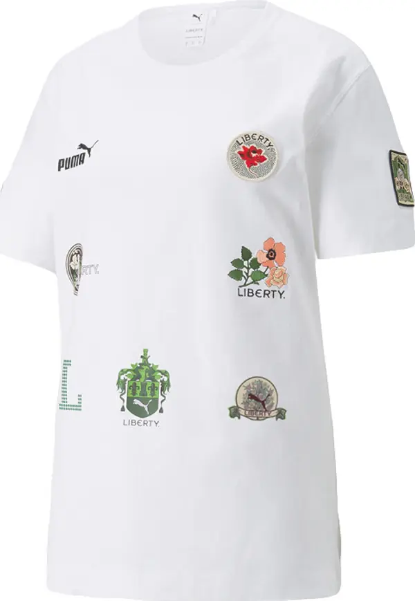 Puma Puma x LIBERTY Badge Women's Tee Жени - Тениски Puma - Бял - 534049_02-L - Size: L