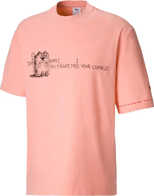 Puma Puma x Michael Lau 2Long Men's Tee Мъже - Тениски Puma - Розов - 530362_26-M - Size: M