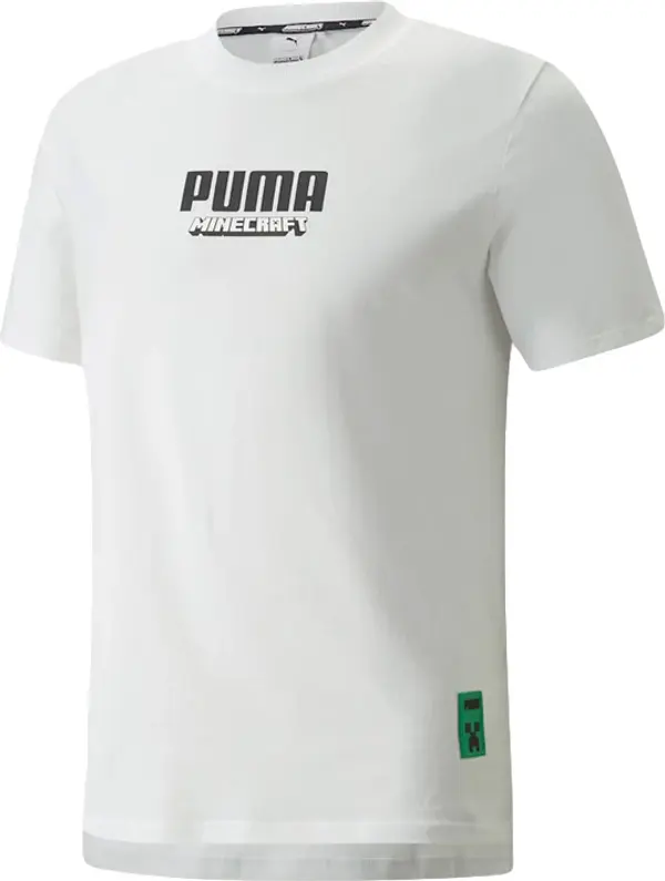 Puma Puma x MINECRAFT Graphic Men's Tee Мъже - Тениски Puma - Бял - 534374_02-M - Size: M