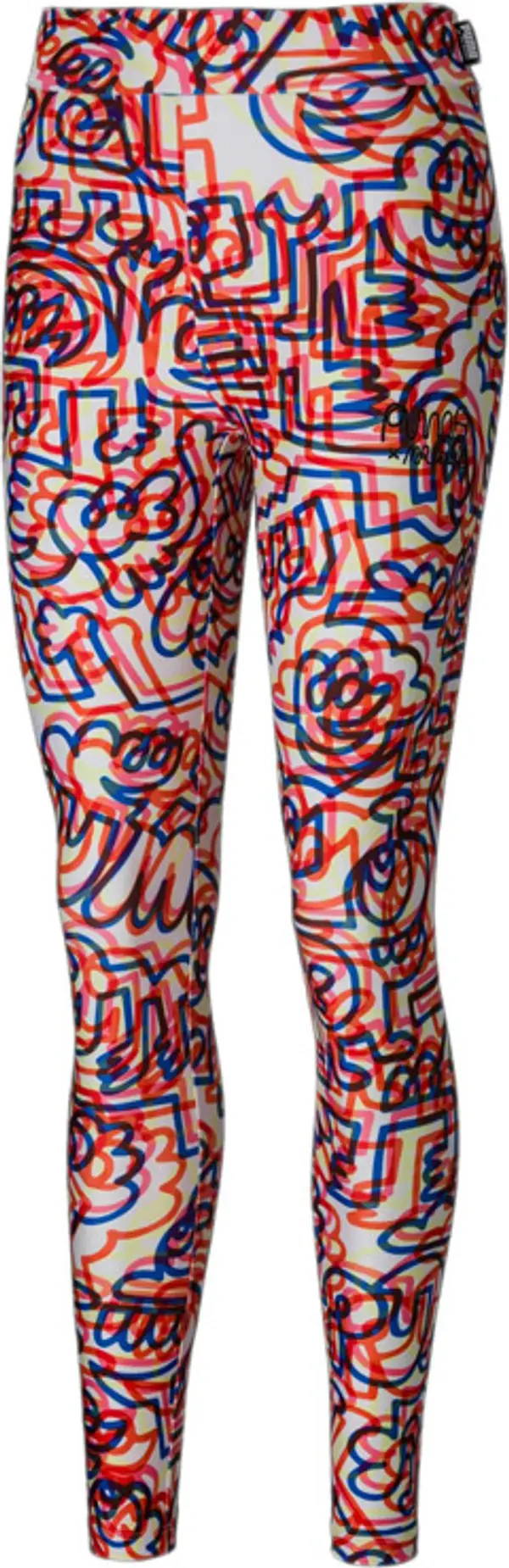 Puma Puma x Mr. Doodle Printed Women´s Leggings Жени - Панталони Puma - Червен - 530662-02-M - Size: M