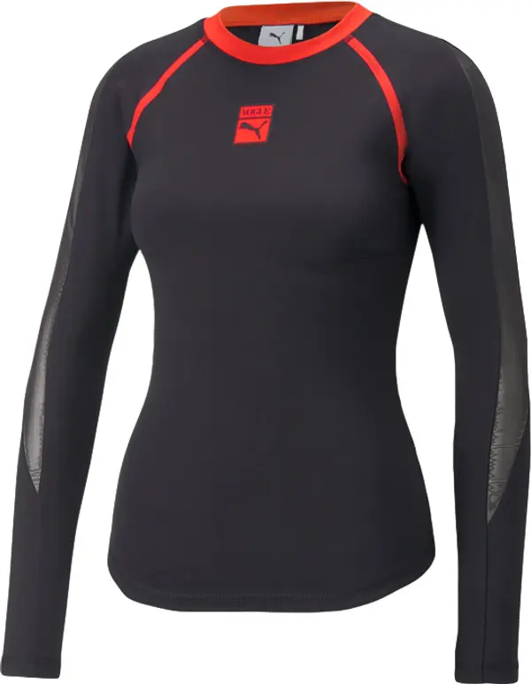 Puma Puma x Vogue Longsleeve Tight Top W Жени - Тениски Puma - Черен - 535079_01-M - Size: M