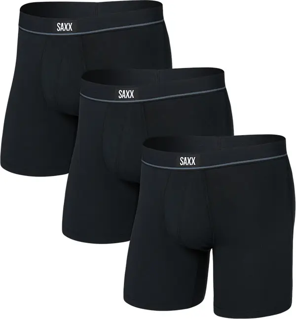 Saxx Saxx Essential Cotton BB Fly 3PK Мъже - Бельо Saxx - Черен - SXPP3EC-BLK-M - Size: M