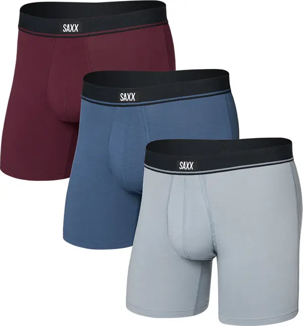 Saxx Saxx Essential Cotton BB Fly 3PK Мъже - Бельо Saxx - Многоцветен - SXPP3EC-TIM-XL - Size: XL