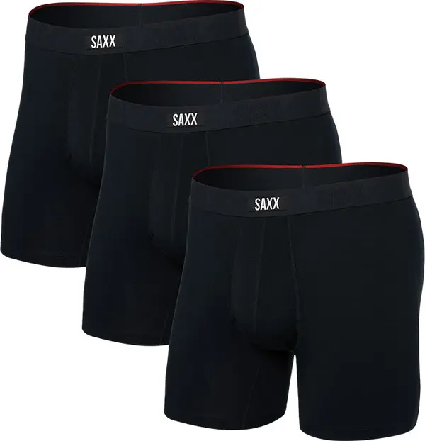 Saxx Saxx Vibe Xtra (3 Pack) Soft Comfort Boxer Brief 6" Мъже - Бельо Saxx - Черен - SXPP3VX-BLK-XL - Size: XL