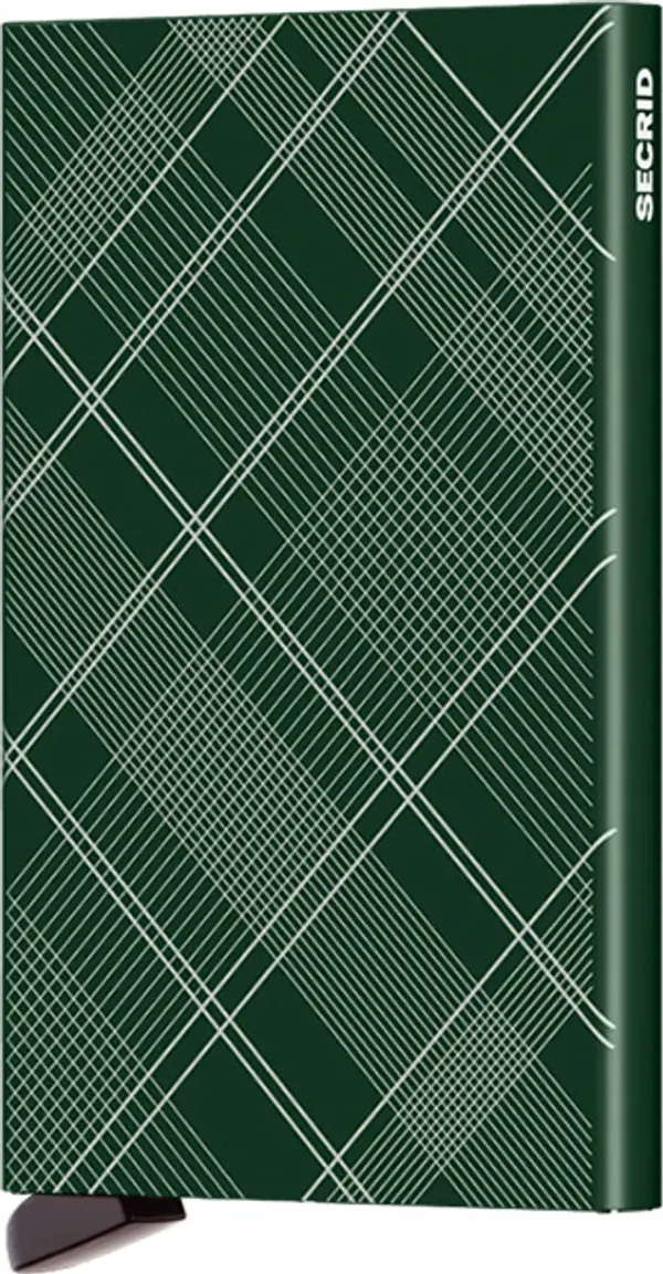 Secrid Secrid Cardprotector Laser Tartan Green Unisex - Портфейли Secrid - Зелен - CLa-Tartan-Green-One-size - Size: One size