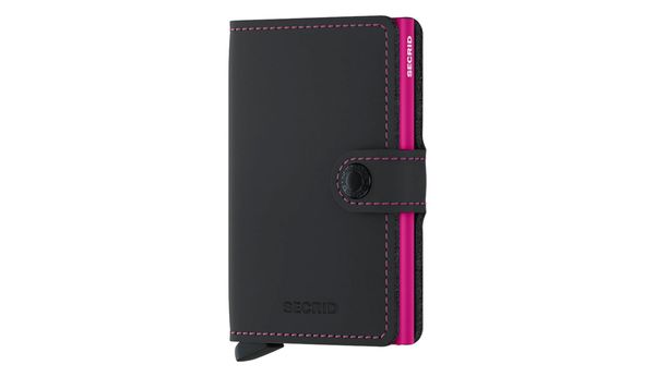 Secrid Secrid Miniwallet Matte Black & Fuchsia