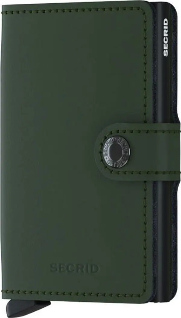 Secrid Secrid Miniwallet Matte Green-Black Unisex - Портфейли Secrid - Черен - MM-Green-Black-One-size - Size: One size