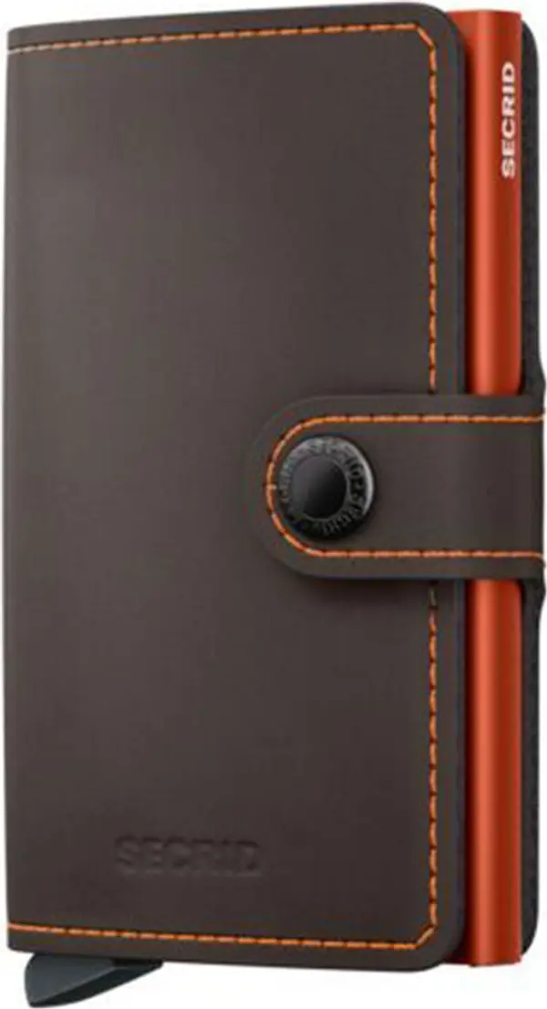 Secrid Secrid Miniwallet Matte Trufﬂe & Orange Unisex - Портфейли Secrid - Оранжев - MM-Trufﬂe-Orange-One-size - Size: One size