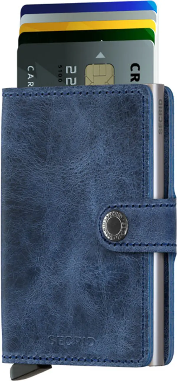 Secrid Secrid Miniwallet Vintage Blue Unisex - Портфейли Secrid - Син - MV-Blue-One-size - Size: One size