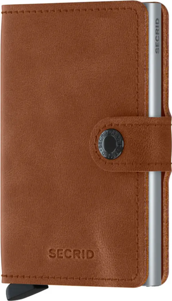 Secrid Secrid Miniwallet Vintage Cognac-Silver Unisex - Портфейли Secrid - Кафяв - MV-Cognac-Silver-One-size - Size: One size