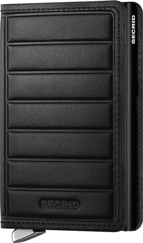 Secrid Secrid Premium Slimwallet Emboss Lines Black Unisex - Портфейли Secrid - Черен - SEl-Black-One-size - Size: One size