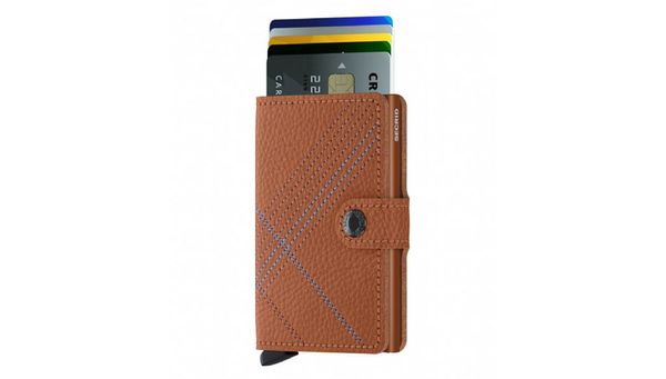 Secrid Secrid Miniwallet Stitch Linea Caramello