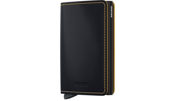 Secrid Secrid Slimwallet Matte Black & Ochre