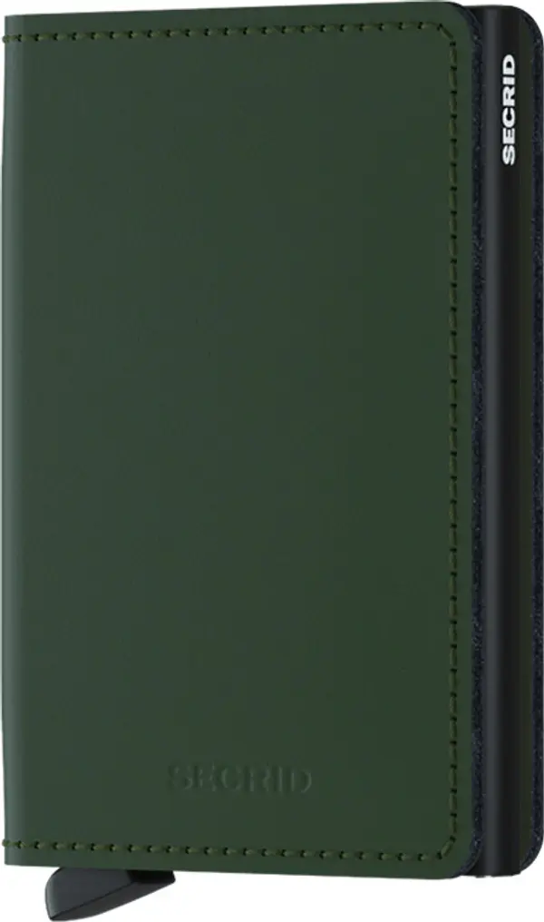 Secrid Secrid Slimwallet Matte Green & Black Unisex - Портфейли Secrid - Зелен - SM-Green-Black-One-size - Size: One size