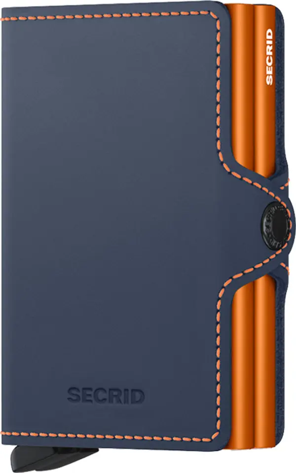 Secrid Secrid Twinwallet Matte Nightblue & Orange Unisex - Портфейли Secrid - Син - TM-Nightblue-Orange-One-size - Size: One size
