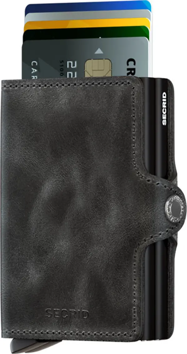 Secrid Secrid Twinwallet Vintage Black Unisex - Портфейли Secrid - Черен - TV-BLACK-One-size - Size: One size