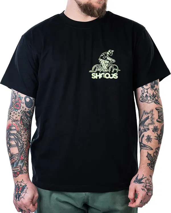 Shooos Shooos Pedal Power Black Tee Unisex - Тениски Shooos - Черен - 4130-paliblk-S - Size: S