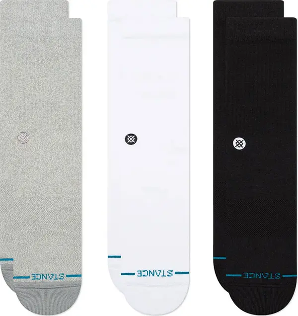 Stance Stance Icon Crew Sock 3 Pack Unisex - Чорапи Stance - Многоцветен - M556D18ICP-MUL-M - Size: M