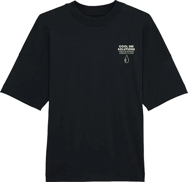 The Dudes The Dudes Cool Ink Premium Oversized T-Shirt Black Мъже - Тениски The Dudes - Черен - 104902-SS24-M - Size: M