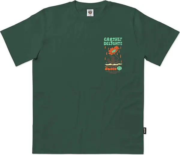 The Dudes The Dudes Earthly Delights Classic T-Shirt Premium Bottle Green Мъже - Тениски The Dudes - Зелен - 10073071-M - Size: M