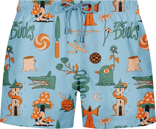 The Dudes The Dudes European Fantasy Blue Swim Shorts  Мъже - Шорти The Dudes - Многоцветен - 10069462-M - Size: M