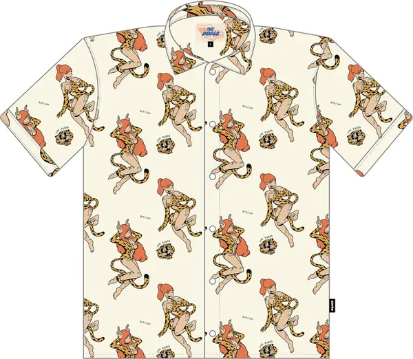 The Dudes The Dudes Leopard Hawaiian Shirt Мъже - Риза The Dudes - Бял - 202362-XL - Size: XL