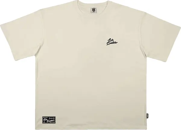 The Dudes The Dudes Los Dudes Classic T-Shirt Heavyweight Almond Milk Мъже - Тениски The Dudes - Offwhite - 10054367-M - Size: M