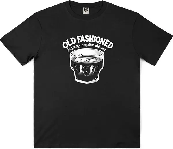 The Dudes The Dudes Old Fashioned Classic T-Shirt Black Мъже - Тениски The Dudes - Черен - 109702-SS24-L - Size: L