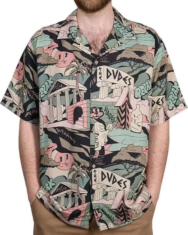 The Dudes The Dudes Temple Hawaiian Shirt Мъже - Риза The Dudes - Многоцветен - 203362-XL - Size: XL