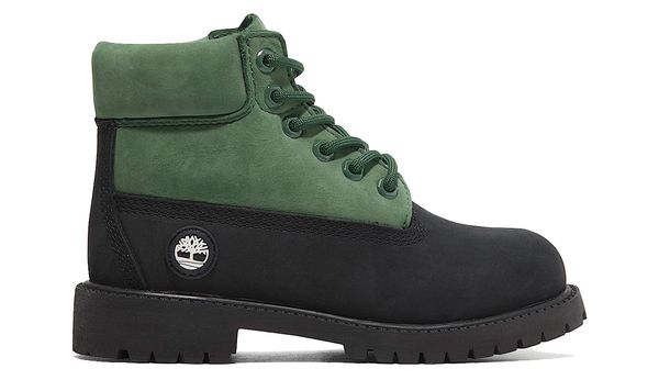 Timberland Timberland 6 In Premium WP Boot Junior Black Nubuck Green
