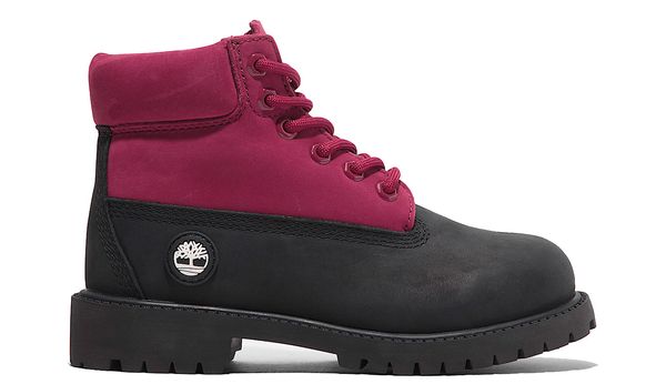 Timberland Timberland 6 In Premium WP Boot Junior Black Nubuck Pink