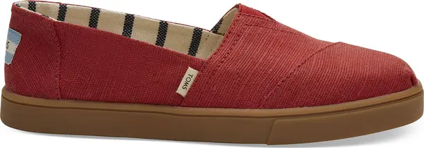 Toms Toms Red Canvas Women's Cupsole Alpargatas Жени - Спортни обувки Toms - Червен - 10013473-4 - Size: 4