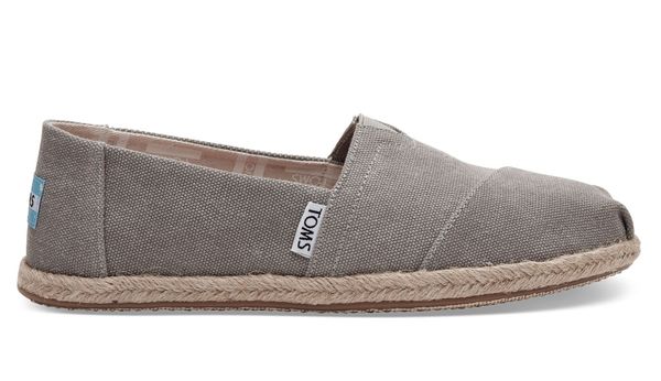 Toms Toms Drizzle Grey Washed Canvas Alpargata