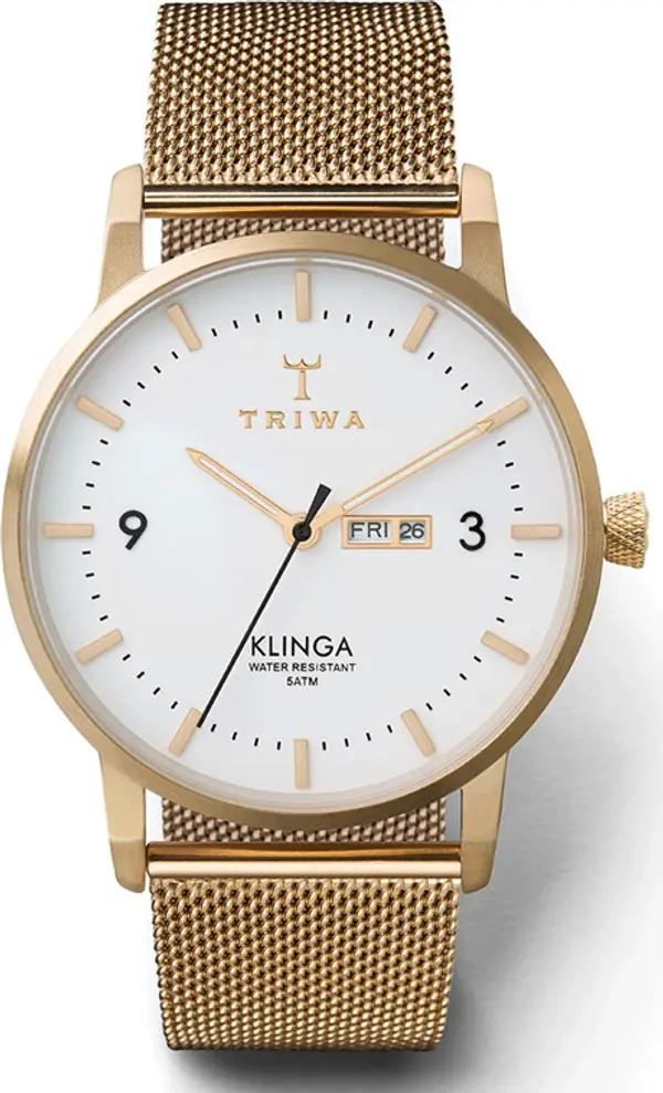 Triwa Triwa Ivory Klinga Gold Mesh  Unisex - Часовници Triwa - Жълт - KLST103-ME021313-One-size - Size: One size