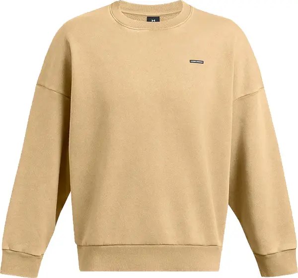 Under Armour Under Armour M Icon Heavyweight Fleece Wash Oversized Crew Мъже - Суитшърти и блузи с качулка Under Armour - Кафяв - 1386553-263-L - Size: L