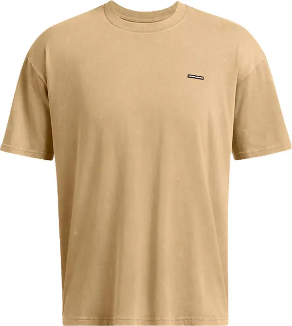 Under Armour Under Armour M Icon Heavyweight Oversized Logo Wash Short Sleeve Мъже - Тениски Under Armour - Кафяв - 1389147-263-M - Size: M