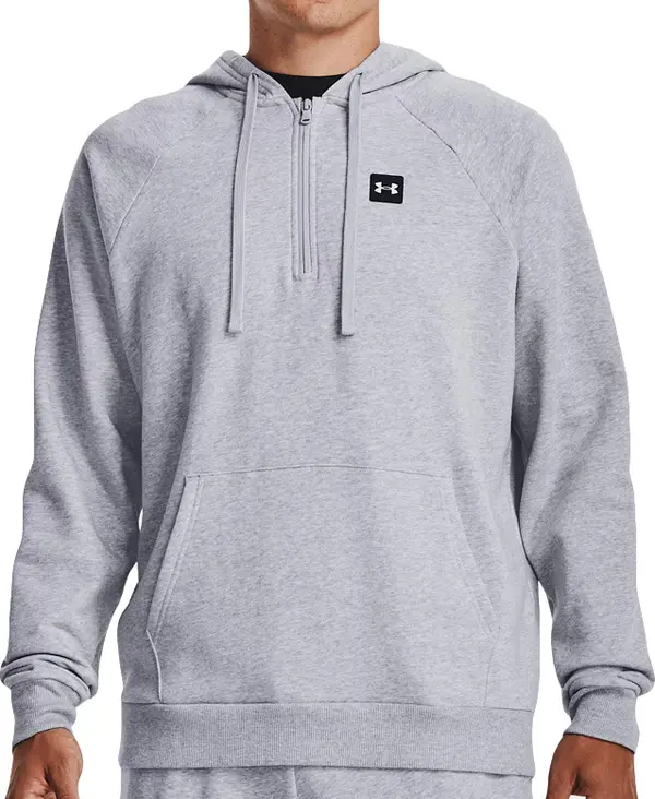 Under Armour Under Armour M Rival Fleece ½ Zip Hoodie Мъже - Суитшърти и блузи с качулка Under Armour - Сив - 1373371-011-L - Size: L