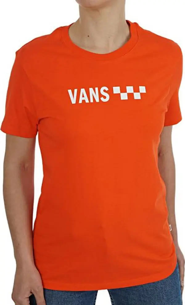 Vans Vans Wm Brand Striper Bf Grenadine Жени - Тениски Vans - Червен - VN0A4DODYEP-M - Size: M