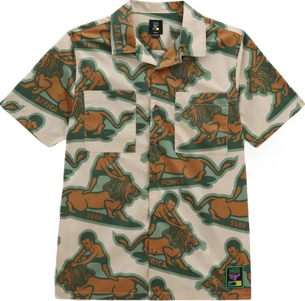 Vans Vans X Mami Wata Woven Shirt Мъже - Риза Vans - Черен - VN0006DUGRX-L - Size: L